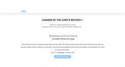 Desktop Screenshot of leadersofthelordsrecovery.us